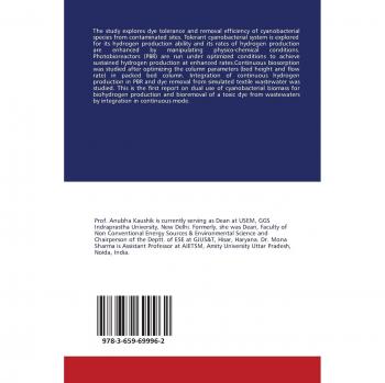 Biohydrogen production and biosorption of textile dye from wastewater: Production of biohydrogen and bioremoval of dye