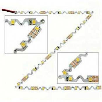 Ruban LED pliable 's' DC24V 60 LEDs SMD2835 14W/m 1m – Blanc Naturel 4000K