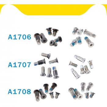 MacBook Pro Bottom Shell Screw Kit - 6pcs for 13 & 15 A1706, A1707, A1708 Silver/Gray