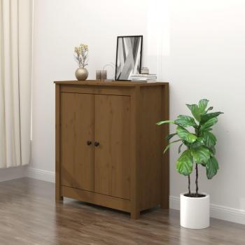VidaXL Aparador de madera maciza de pino marrón miel 70x35x80 cm