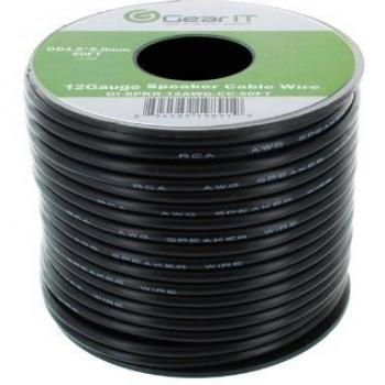 Cable de Altavoz GearIT Pro Series 12 AWG 50 pies (Negro)