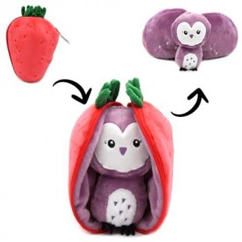 Les Déglingos - Peluche Flipetz Chouette Fraise - GLOBE TROTOYS