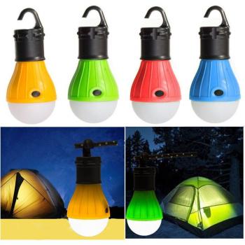 Linterna Portátil con Gancho para Colgar, Lámpara LED para Camping, 4 Colores, 3*AAA