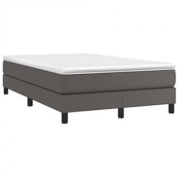 Vidaxl - Giroletto a Molle con Materasso Grigio 120x190 cm in Similpelle 97506