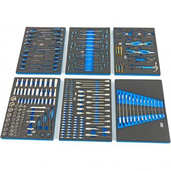 Garnissage d'outils HBM 245 pièces pour chariot à outils