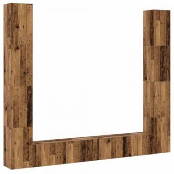 VidaXL Wall Mounted TV Cabinets 6 pcs Old Wood Engineered Wood