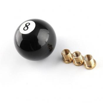 Schwarzer Billardball Schaltknauf mit Universaladapter für Schaltgetriebe