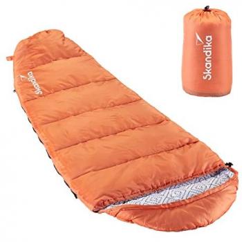 Sac de couchage sarcophage junior - Skandika Vegas - 170 x 70 cm, orange