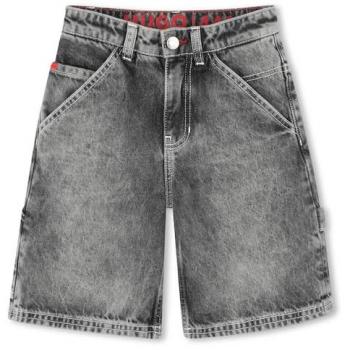 Pantaloni Corti Hugo G00376 Denim Black Lave per 12 Anni