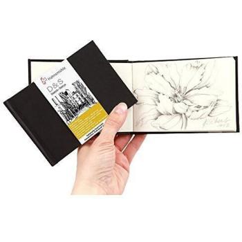 Livre à croquis format paysage couverture noire 140g/m² 30 feuilles