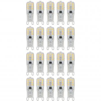 Ampoule LED Capsule 20 X G9 5W – Dimmable – Compatible AC220‑240V, Blanc Chaud
