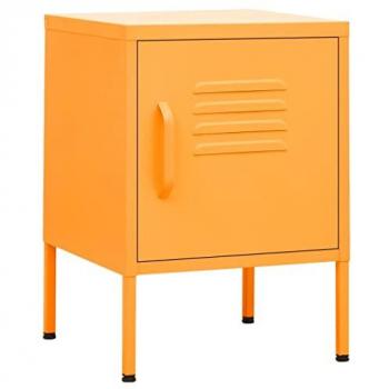 VidaXL Nightstands 2 pcs Mustard Yellow 35x35x51 cm Steel