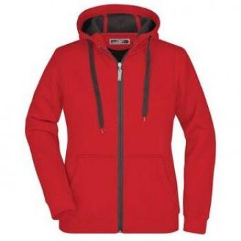 James & Nicholson Women's Bonding Jacket JN354 – Rot/Carbon – XL Taille (XXL)