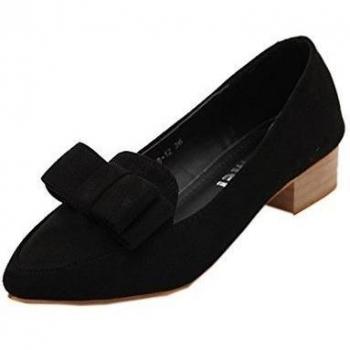 EOZY: Zapatos de Tacón Cuadrado negros para Mujer (Talla 35, Longitud 221-225mm)