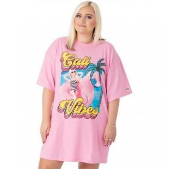 Vestito t-shirt oversize Barbie Cali Vibes