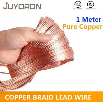 High Flexibility Copper Braid Ground Lead Wire - 1 Meter