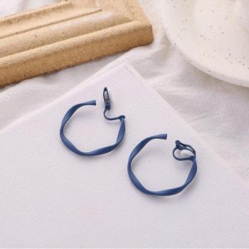 Twist Kreis Clip-On Ohrringe für Frauen - Retro Schmuck