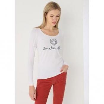 Manga Larga Escote Scoop Lois Jeans Mujer
