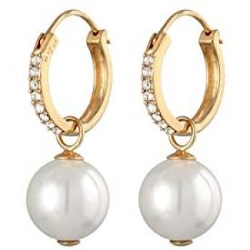 Orecchini Elli in Argento Sterling 925 con perline e cristalli placcati oro