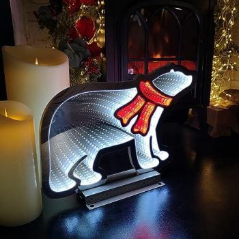 LED Infinity Christmas Polar Bear Decoration (White)