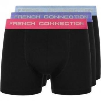 French Connection FC6 Men’s Black Boxer Trio