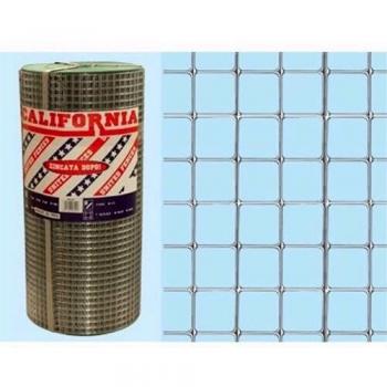 Rete per Recinzione Metallica California 12x12, Diametro 0,95 mm, Altezza 50 cm, Lunghezza 25 m