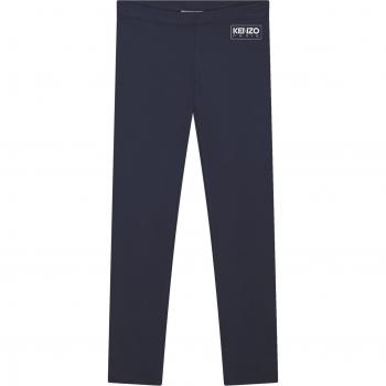Leggings Kenzo Kids Blu con Logo Mini