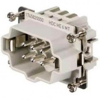 Weidmüller Insert Mâle RockStar® HDC HE 6 Contacts + PE Ressort de Traction