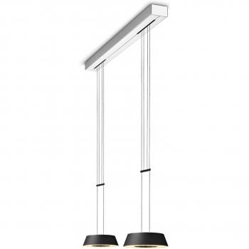 Oligo Glance Pendelleuchte LED 2-flammig, schwarz matt