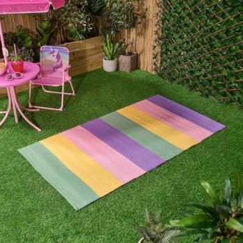 Rainbow Stripe Waterproof Kids Garden Mat