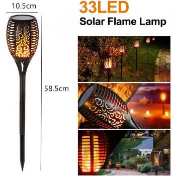Led-zonnevlamlamp flikkerend waterdicht tuindecoratie