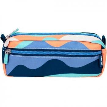 Milan portatodo rectangular 2 cremalleras serie The Fun azul
