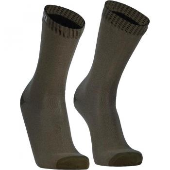 DexShell Ultra Thin Crew Waterproof Cycling Socks - Olive Green / Small