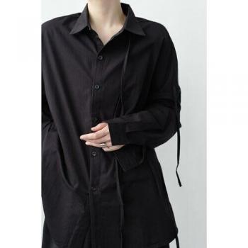 XITAO Kordelzug Feste Bluse für Damen - Herbst, lässig, mit drehbarem Kragen und langen Ärmeln, ZP1640