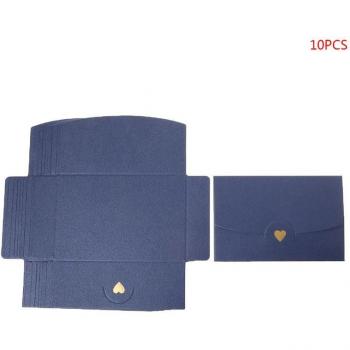 10pcs Mini Heart Retro Paper Envelopes for Wedding Invitations