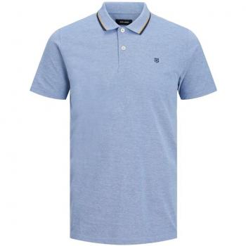 Camicetta polo uomo maniche corte 100% cotone JACK AND JONES S blu