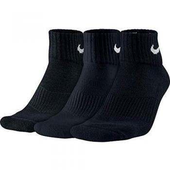 Nike - Chaussettes Cushion Quarter - Mixte adulte - lot de 3 - Noir