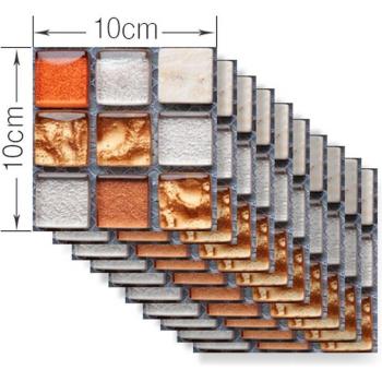 DIY Mosaic Floor Tile Stickers 10pcs