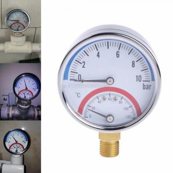10 Bar Pressure and Temperature Gauge G1/4 Thread F22