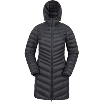 Jet‑Black Florence Long‑Padded Women's Hooded Coat – Size 4