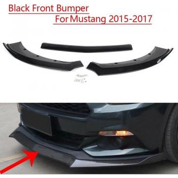3Pcs/Set Glossy Black Chin Splitter Body Kit for Ford Mustang