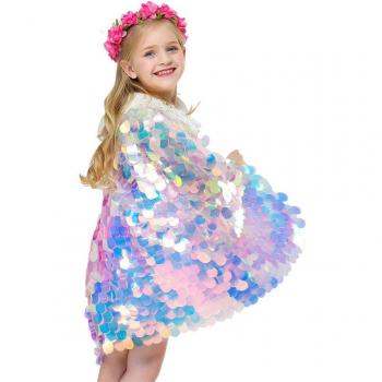 Kidlove Girls Shiny Mermaid Cloak