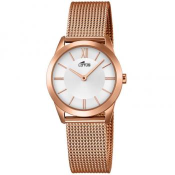 Lotus Serenity – Quarzuhr für Damen, rostfreies Edelstahlarmband