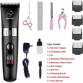 8W Waterproof Pet Grooming Clippers