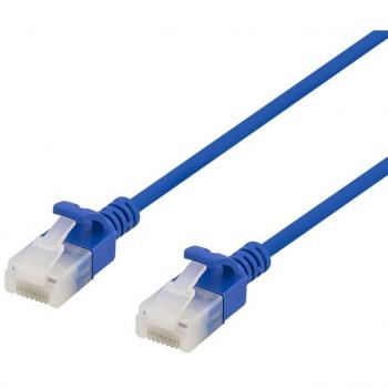 Deltaco U/UTP Cat6a Kabel 1m, Slim, Blå