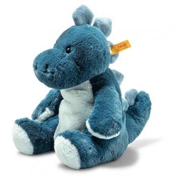 Steiff Nachtlamp en Knuffel Spott – Blauwe Dinosaurus (28 cm)