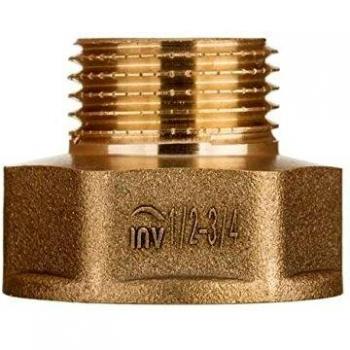 Brass Pipe Reduction Coupling 3/4 Female x 1/2 Male