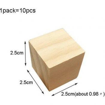 Cubo de madera sin tratar