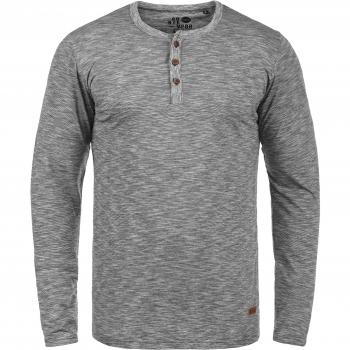 Solid Migos Herren Longsleeve Langarmshirt Shirt Mit Grandad-Ausschnitt Aus 100% Baumwolle, Größe:XL, Farbe:Black