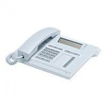 Telefono IP OpenStage 15 con display diviso e tasti funzione, colore blu ghiaccio